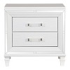 NicBex Nightstand with 2 Drawers,1pc Side Table with Pulls and Multi-colored Finish,Bedside Table for Bedroom,Living Room,Gray/White - 3 of 4