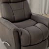 Global Home Bentley Leather Swivel Glider Recliner with Manual Adjustable Headrest & Footrest - 4 of 4