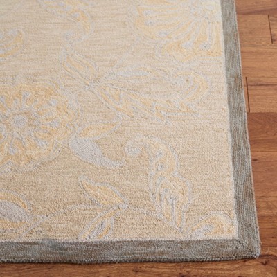 Ivory Elegance Hand-Knotted Wool Rectangular Area Rug