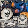 Hachikiko Halloween Party Supplies Kit, Skull Bats Disposable Tableware - Includes Dinner & Dessert Plates, Napkins, Cups & Forks - Serve 24 - 4 of 4