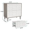 Resenkos File Cabinet, Filing Cabinet for Home Office, Wood File Cabinet, 2-Drawer Storage Cabinet for A4/Letter/Legal Size,White - 3 of 4