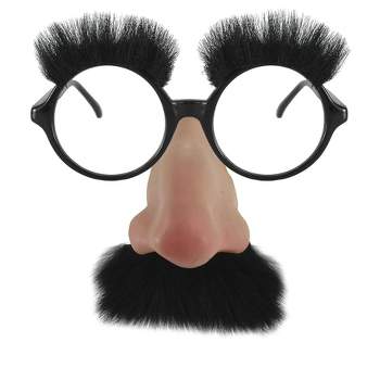 HalloweenCostumes.com    Groucho Marx Nose Glasses with Mustache Costume Accessory, Black