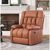 PAGED Upholstered Sofa Chair,Adjustable Recliner Chair with Footrest & Side Pocket,110-160° Padded Recliner Sofa for Living Room - 3 of 4
