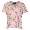 Not a Morning Person Women's Pink Christmas Notch Collar Short Sleeve Pajama Set - 2 of 3