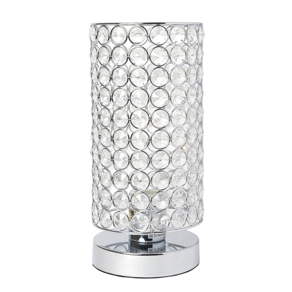 Photos - Floodlight / Street Light Lalia Home 10.5" Glamorous Crystal Uplight Table Lamp Chrome