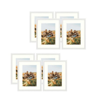 Golden State Art 12x16 MDF Picture Frame for 8x12 Picture -Black or White- Pack of 8
