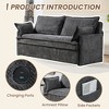 Lycvki 59.5 in. Corduroy Convertible Sleeper Sofa Couch with Side Storage - 4 of 4