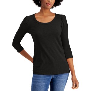 Style & Co. Womens Puff Sleeve Basic T-Shirt - 1 of 1