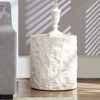 15.75" Round Fiberglass Side Table, Imitation Stone Coffee Table for Living Room & Bedroom, No Assembly Needed - 4 of 4