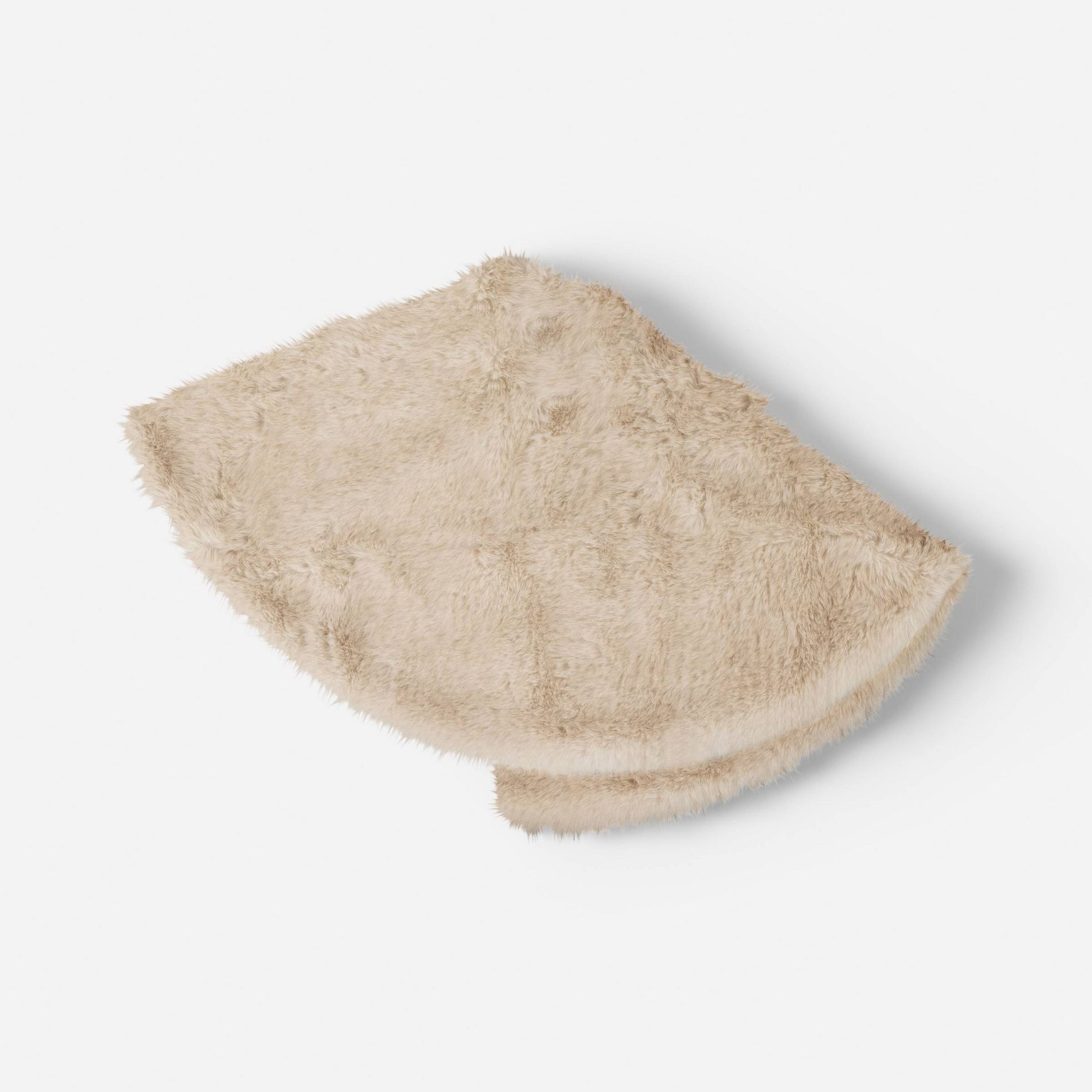 Faux Fur Christmas Tree Skirt Ivory - Threshold™