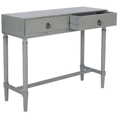 Aliyah Distressed Grey 40" Wood Console Table with Storage