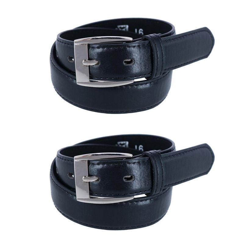 CTM Kids Smooth Leather Dress Belt (Pack of 2), 1 of 2