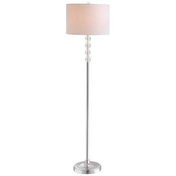59.5" Crystal/Metal Aubrey Floor Lamp (Includes LED Light Bulb) Clear - JONATHAN Y