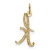 Black Bow Jewelry 14k Yellow Gold, Claire Collection Mini Lower Case Initial K Charm - 3 of 4