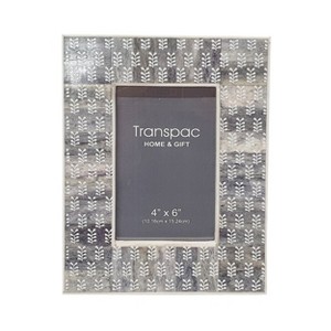 VIP Wood 6 in. Gray 4x6 Ditsy Floral Frame - 1 of 2