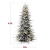 Best Choice Products 4.5ft Pre-Lit Flocked Artificial Aspen Noble Fir Christmas Tree w/750 Branch Tips, 150 LED Lights - Black - 2 of 4