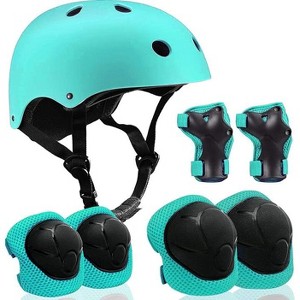 Evita Adjustable Helmet for Ages 5-16 Kids with Elbow Knee Wrist Pads - 1 of 4