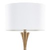 Lenuxe 65" Contemporary Metal Floor Lamp in Matte Golden Bronze Metal and White Linen from Grandview Gallery by LumiSource - 3 of 4