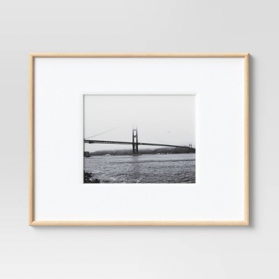 Image of 14" x 18" Matted to 8" x 10" Narrow Rounded Gallery Frame Mid-Tone Natural - Project 62™