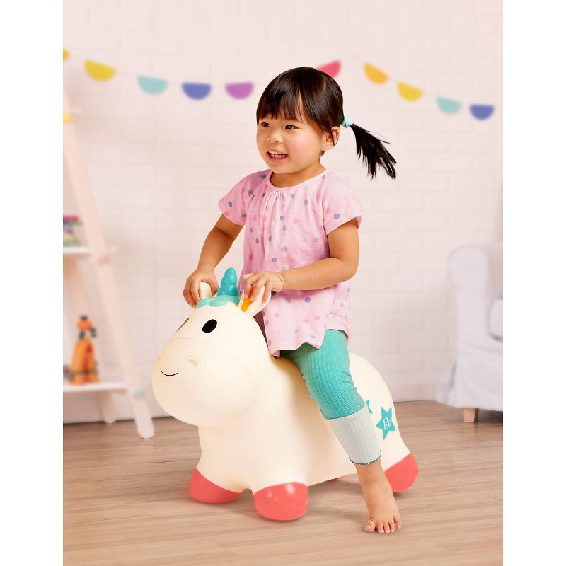 B. toys - Ride-On Unicorn Hopper - Bouncy Boing! - Pixie, 3 of 11