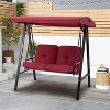Anybear 2-person red polyester swing chair - 4 of 4