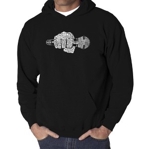 LA Pop Art 90's Rappers - Men's Word Art Hooded Sweatshirt - 1 of 4