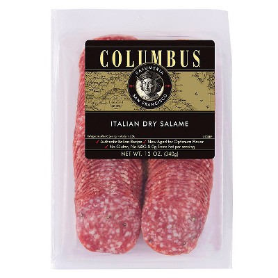 Columbus Sliced Italian Dry Salame Deli Meats - 12oz