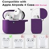 BONGEEK Silicone Apple Airpods 4th Generation - VOTILE 2027 Bling Cover with Keychain, Earbuds Charging Accessory for Women Girls -Dark Purple - 3 of 3