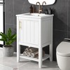 OUTSUPPLY Bathroom Vanity with Sink, Bathroom Cabinet with Soft Closing Door, Storage Rack and Open Shelf - 2 of 4