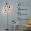 Costway 67''Industrial 3-Light Floor Lamp Metal Standing Tree Lighting Bedroom Office - 3 of 4