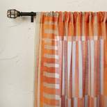1pc Sheer Ophelia Printed Burnout Window Curtain Panel Orange - Opalhouse™ designed with Jungalow™ 
