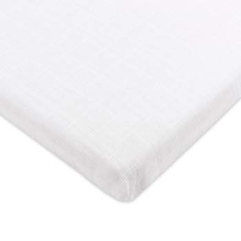 Babyletto Plain White Muslin All-Stages Bassinet Sheet