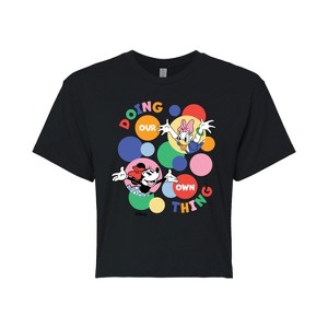 Women's - Disney - Doing Our Own Thing Cropped Graphic T-Shirt - 1 of 4