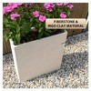 LeisureMod Thistle Fiberstone Rectangular Planter Pot with Drainage Holes, Weather-Resistant for Indoor/Outdoor Use - 4 of 4