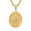 Steeltime 24" Men's 18k gold plated stainless steel buddha pendant - 2 of 4