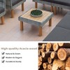 Sapphtopaz Patio Furniture Set Outdoor Rattan Sectional Conversation Sofa with Acacia Wood Legs and Coffee Table for Garden, Terrace - 2 of 4