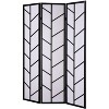 Roundhill Furniture 3-Panel Climbing Screen Room Divider, Black - 2 of 2