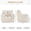 Lyngins Ergonomic Bean Bag Chair, No-Assembly Lazy Chair, Soft Teddy Tufted Accent Chair, Single Sofa Chair for Living Room/Bedroom (250 lbs Capacity) - 2 of 4