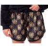 Harry Potter Womens' Hogwarts Crest Sweater and Shorts Sleep Pajama Set Black - 3 of 4