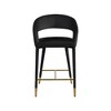 Meridian Furniture,Destiny Black Velvet Stool - 3 of 4