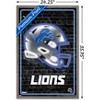 Trends International NFL Detroit Lions - Neon Helmet 23 Framed Wall Poster Prints - 3 of 4