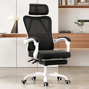 Okak Modern Adjustable High Back Computer Office Chair with Footrest & Lumbar Support,Swivel Ergonomic Task Chair for Office,Study,Studio - 1 of 4
