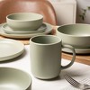 Syemin Dining Bowls 3 Person Stoneware Dinnerware Set Microwave Dishwasher Safe Chip-Resistant Matte Glaze Stackable Storage, Green, 10"*10"*2.4" - 4 of 4