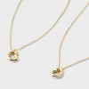 Beloved + Inspired 14K Gold Dipped Pendant Necklace Set 2pc - Gold - 3 of 4