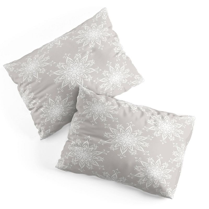 Queen Lisa Argyropoulos La Boho Snow Polyester Duvet Cover + Pillow Shams Beige - Deny Designs, 6 of 9