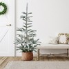 Northlight Real Touch™ Slim Flocked Nordmann Fir Artificial Christmas Tree- 4.5' - Unlit - 2 of 4