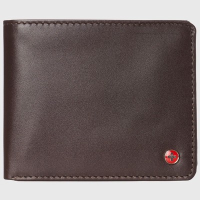 Alpine Swiss RFID Mathias Mens Wallet Deluxe Capacity Passcase Bifold With Divided Bill Section Camden Collection Comes in a Gift Box