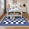 4x6 Christmas Area Rug, Washable Non Slip Holiday Carpet with Xmas Tree Reindeer Snowflake, Low Pile Accent Rug for Home - 4 of 4