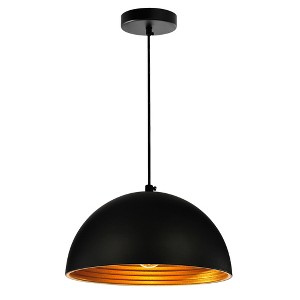 CWI Lighting Modest 1 Light Down Mini Pendant With Black Finish - 1 of 2