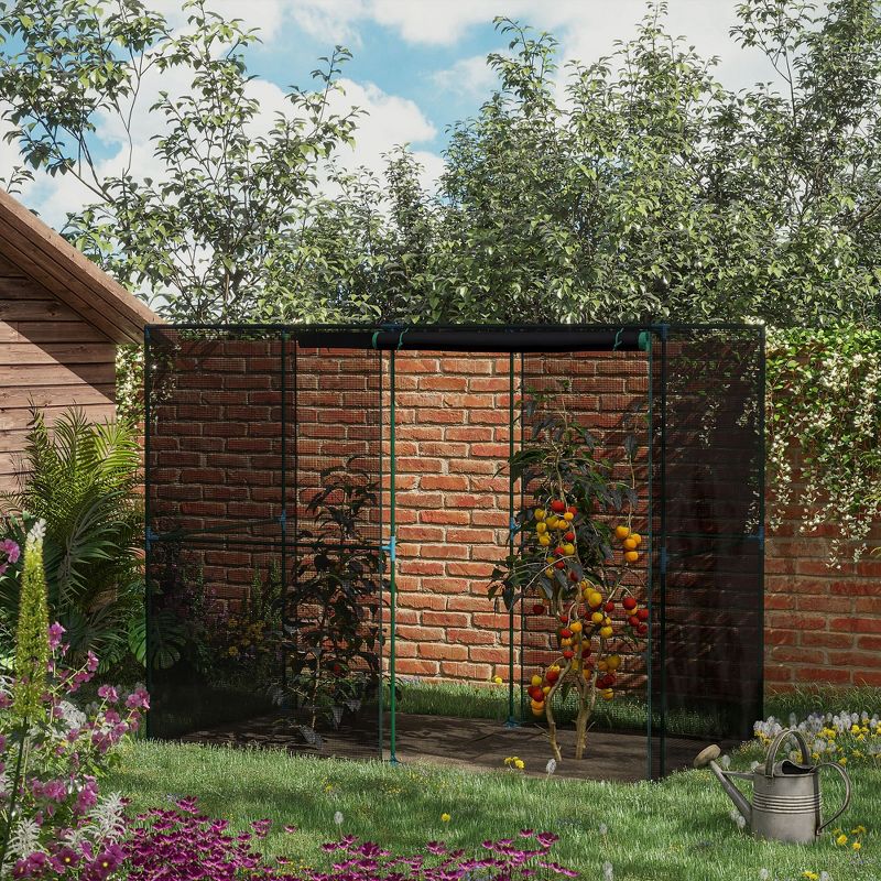 Outsunny Crop Cages for Garden, Plant Protectors from Animals, with Zippered Door, Storage Bag and 6 Ground Stakes, 2 of 7